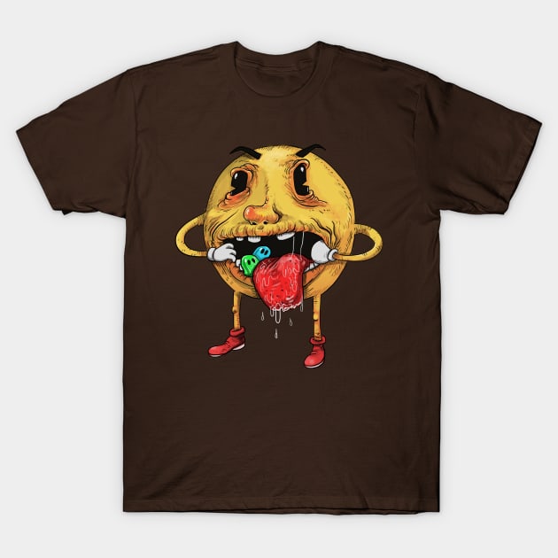 Smashed Pacman T-Shirt by idrawcartoons